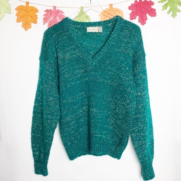 Vintage Sweaters - Vintage | Boundary Waters V-Neck Sweater S